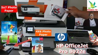 How to Load Glossy Photo Papers 5x7 4x6 On HP Printer 8022e Print Your Photos From Your Computer [upl. by Bej]