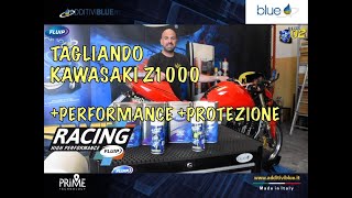 Tagliando Kawasaki z1000 con Additivi Blue e Fluip Pro Racing Nanotech [upl. by Lonier]