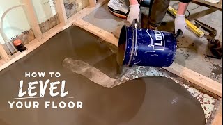 How to Level a Floor SelfLeveling Concrete Tutorial [upl. by Bridwell]