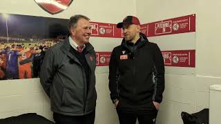 Carlisle United post match interview with the Reds manager Danny Grainger [upl. by Gallenz157]