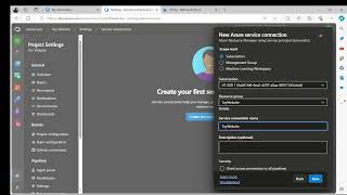 How to create an Azure Pipelines service connection [upl. by Anertac]