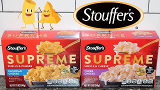 Stouffer’s Supreme Shells amp Cheese Cheddar Cheese and Three Cheese Review [upl. by Chavey]