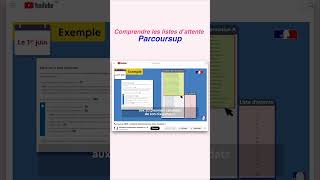 Parcoursup  Comment comprendre les listes dattente  shorts [upl. by Ecital]