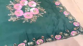 BEAUTIFUL DESIGNER SEA GREEN COLOUR SAREE [upl. by Avis572]