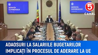 Adaosuri la salariile bugetarilor implicați în procesul de aderare la UE [upl. by Crystal]