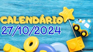 CALENDÁRIO DE 27 DE OUTUBRO DE 2024 ALUNONOTADEZ10 ensinofundamental [upl. by Yellac319]