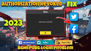 AUTHORIZATION REVOKE 611 PROBLEM FIX HOW TO FIX FACEBOOK LOGIN PROBLEM PUBG MOBILE  GB ALPHA [upl. by Tocci]