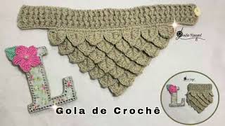 Gola de crochê Feminina  leilarangelcroche [upl. by Quin1]