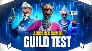 🔴FREE FIRE LIVE GUILD TEST CUSTOM ROOM  FF LIVE GUILD TEST fflive liveguildtest abhishekgamer [upl. by Kristal]