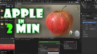 Modeling an apple in 2 min  Blender [upl. by Carbo]