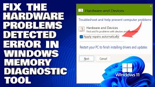 How To Fix the Hardware Problems Were Detected Error in the Windows Memory Diagnostic Tool Guide [upl. by Sigmund204]