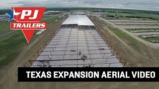 PJ Trailers Texas 826 Acre Expansion Progress Aerial Video [upl. by Little]