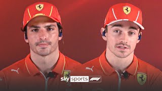 Charles Leclerc and Carlos Sainz REACT to Lewis Hamiltons Ferrari move 🔴🐎 [upl. by Nivre]