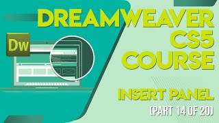 Dreamweaver CS5 tutorials in UrduHindi part 14 insert panel [upl. by Higbee]