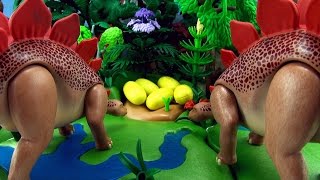 Stegosaurus Song  Dinosaur song for kids  5 Stegosaurus eggs hatching  Playmobil Dinos [upl. by Sacci]