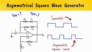 Asymmetrical Astable Multivibrator  Circuit Diagram Working Important Equations [upl. by Melliw]