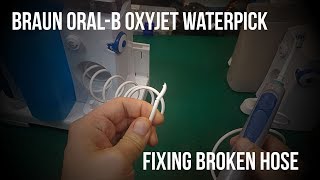 Fixing broken hose on OralB Braun Oxyjet waterpick  replace handle [upl. by Roland809]