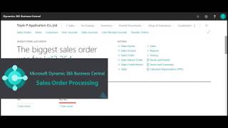 Sales Order Processing In Dynamics 365 Business Central [upl. by Lesser]