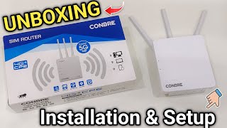 Conbre 4G5G CPE Wifi Sim Router  Unboxing amp Setup  Best Sim Router for CCTV Camera [upl. by Gnilrits192]