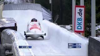 Altenberg WC Womens Bobsleigh Heat 1 January 4 2013 [upl. by Esela]