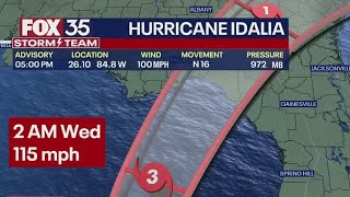 Hurricane Idalia update Idalia strengthens to Cat 2 hurricane [upl. by Sone]