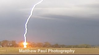 Lightning Bolt Hits Tree At Lowood  November 13th 2013 HD [upl. by Esenej376]