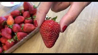 The Right Way To Eat A Strawberry  Never Waste Fruit At End Near Stem [upl. by Yllak]