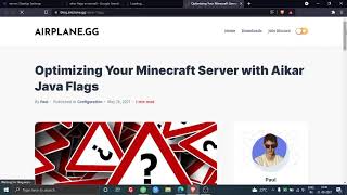 How to optimize your minecraft server with aikar flags [upl. by Wurster]