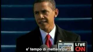 Discorso di insediamento del 44esimo Presidente degli Stai Uniti DAmerica  Barack Obama  SubITA  Prima parte [upl. by Aronas594]