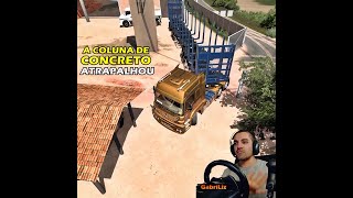 Uma coluna de concreto ATRAPALHOU a passagem  Euro Truck Simulator 2 [upl. by Enened]