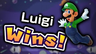 Luigi Wins by Doing Absolutely Nothing in Space Land  Mario Party Superstars [upl. by Lashonde]