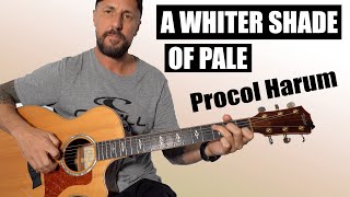 A Whiter Shade of Pale  Acoustic Cover Tutorial  Procol Harum [upl. by Anneirb]