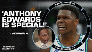 Stephen A Anthony Edwards put on a SHOW hes something SPECIAL 📺  NBA Countdown [upl. by Ecnaiva]