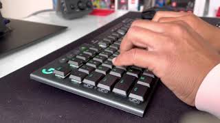 Logitech G915 TKL wireless keyboard  Clicky vs Tactile sounds [upl. by Eirrej]