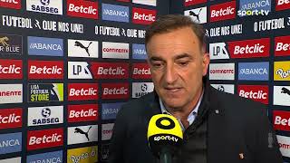 Carlos Carvalhal quotVitória segura e construída com paciênciaquot [upl. by Ateval]