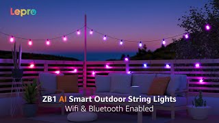 ZB1 AI Outdoor String Lights – Illuminate Your Evenings with AI Tech [upl. by Ajin]