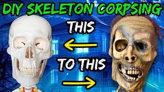 DIY Halloween Corpse From A Cheap Skeleton [upl. by Alleynad]