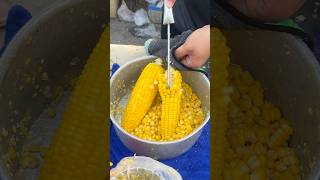 Steamed Corn Kernels Perfect Cutting Skills [upl. by Vala819]