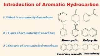 Aromatic hydrocarbons  Types of aromatic hydrocarbons  criteria of aromatic hydrocarbons [upl. by Bokaj]