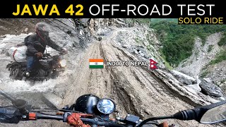 OffRoad Adventure on a Jawa 42 21  OffRoading is FUN  India to Nepal [upl. by Ellener]