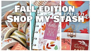 SHOP MY PLANNER STASH  FALL REFRESH FOR NOVEMBER  NEW STICKERS  PLANNER DESK SETUP [upl. by Ennaeiluj75]