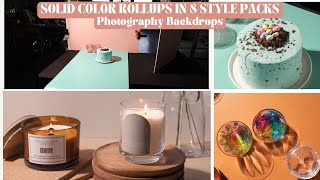 Bessie Bakes Solid Color RollUp Photography Backdrops Collection  Food amp Product Photography [upl. by Nylidnam914]