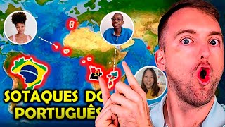 GRINGO DESCOBRE 10 PAÍSES QUE FALAM PORTUGUÊS E SEUS SOTAQUES [upl. by Ecarg]