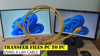 Windows 11  Connect PC to PC using a LANEthernet cable [upl. by Hertz]