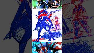 Ash Greninja Sketch Pokemon champion league Greninja art ytshort greninja ashgreninja [upl. by Whitney]