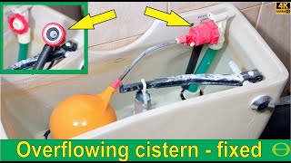 Toilet cistern overfilling amp overflowing  how to fix a toilet that is not shutting off  float fix [upl. by Aronoff]