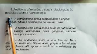 Analise as afirmações a seguir relacionadas às pesquisas sobre a Astrobiologia [upl. by Deanna]