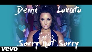 Sorry Not Sorry  Demi Lovato Lyric [upl. by Roshan]