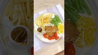 Plating chicken steakuntuk resep cek di video sebelumnya cooking food [upl. by Bivins]