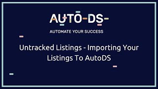 AutoDS Untracked Listings  How to Import Listings From A Different Monitor to AutoDS  Full Guide [upl. by Arihppas]